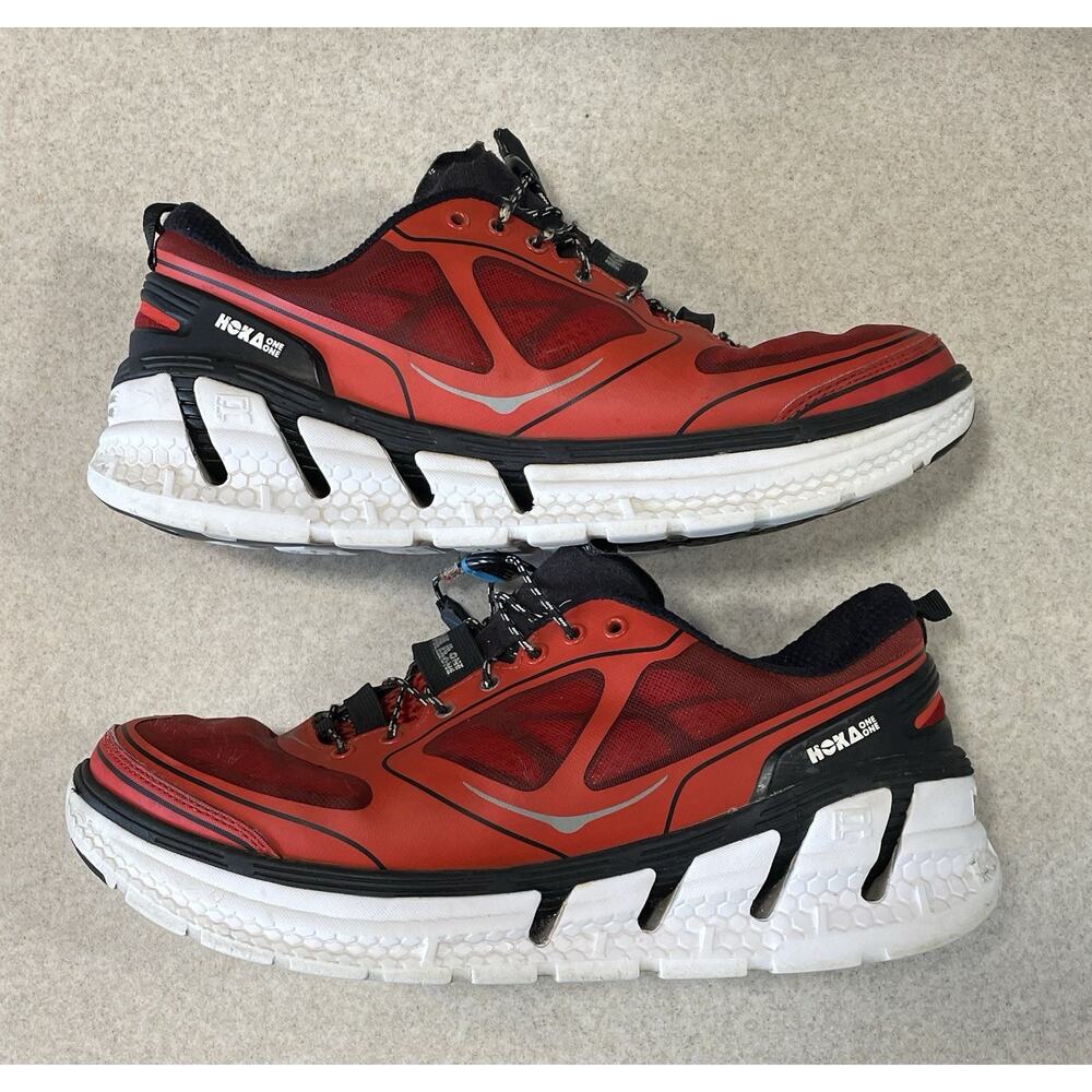 Hoka One One M Conquest Red Running Shoes Men’s Size 8.5 30108-025 - Picture 6 of 11